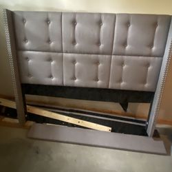 Queen Size Upholstered Bed “Tufted”