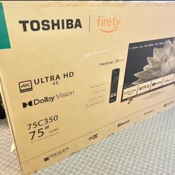 75 Toshiba Smart 4k Hdtv 6 Month Warranty.  Free Delivery 