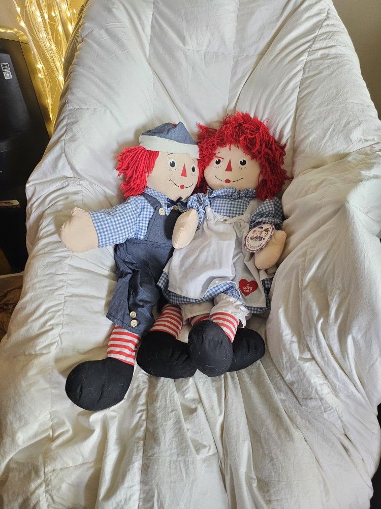 Raggedy Ann and Raggedy Andy Limited Edition Dolls