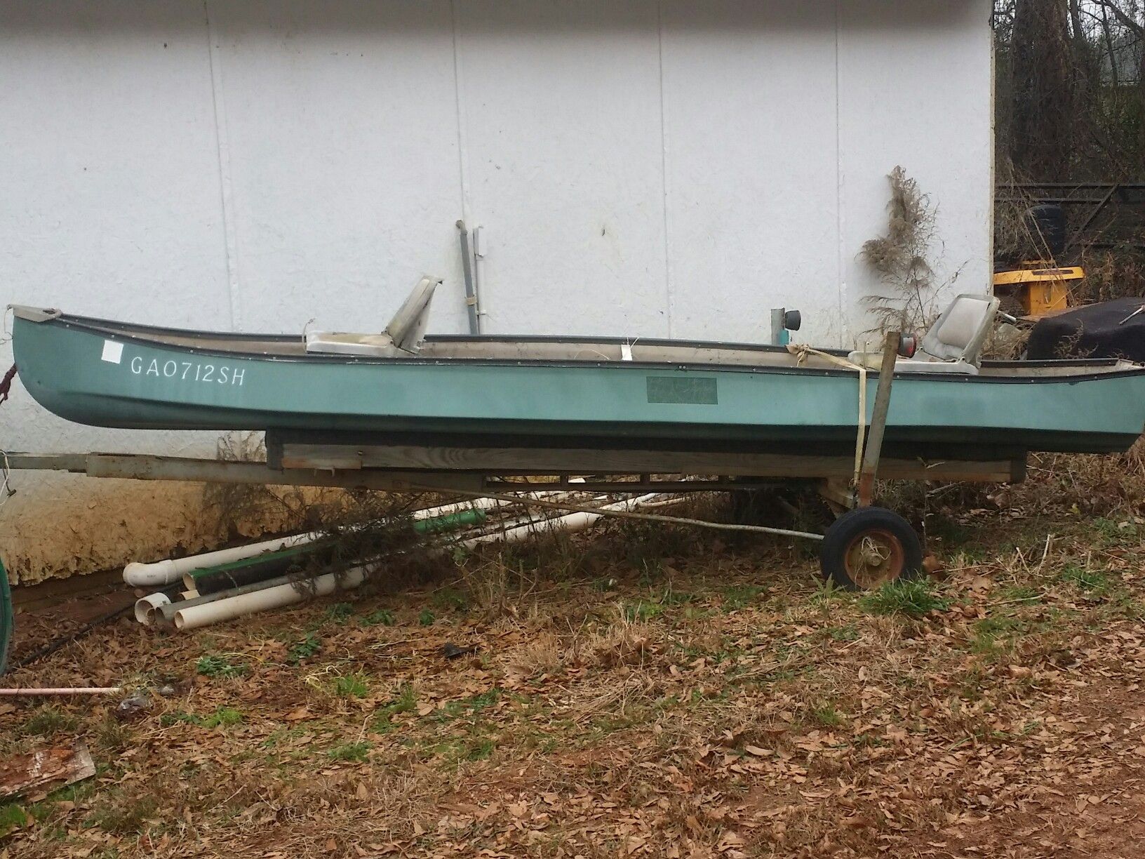 River hawk Gheenoe boat and trailer