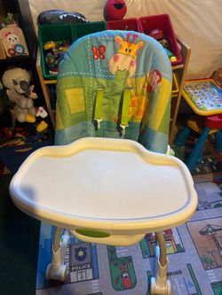 Baby High Chair with Tray and Wheels