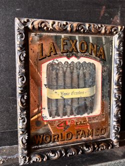 Vintage La Exona Cigar Advertising Mirror