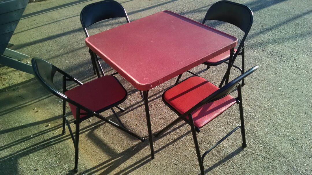 Vintage samsonite card table and chairs new arrivals