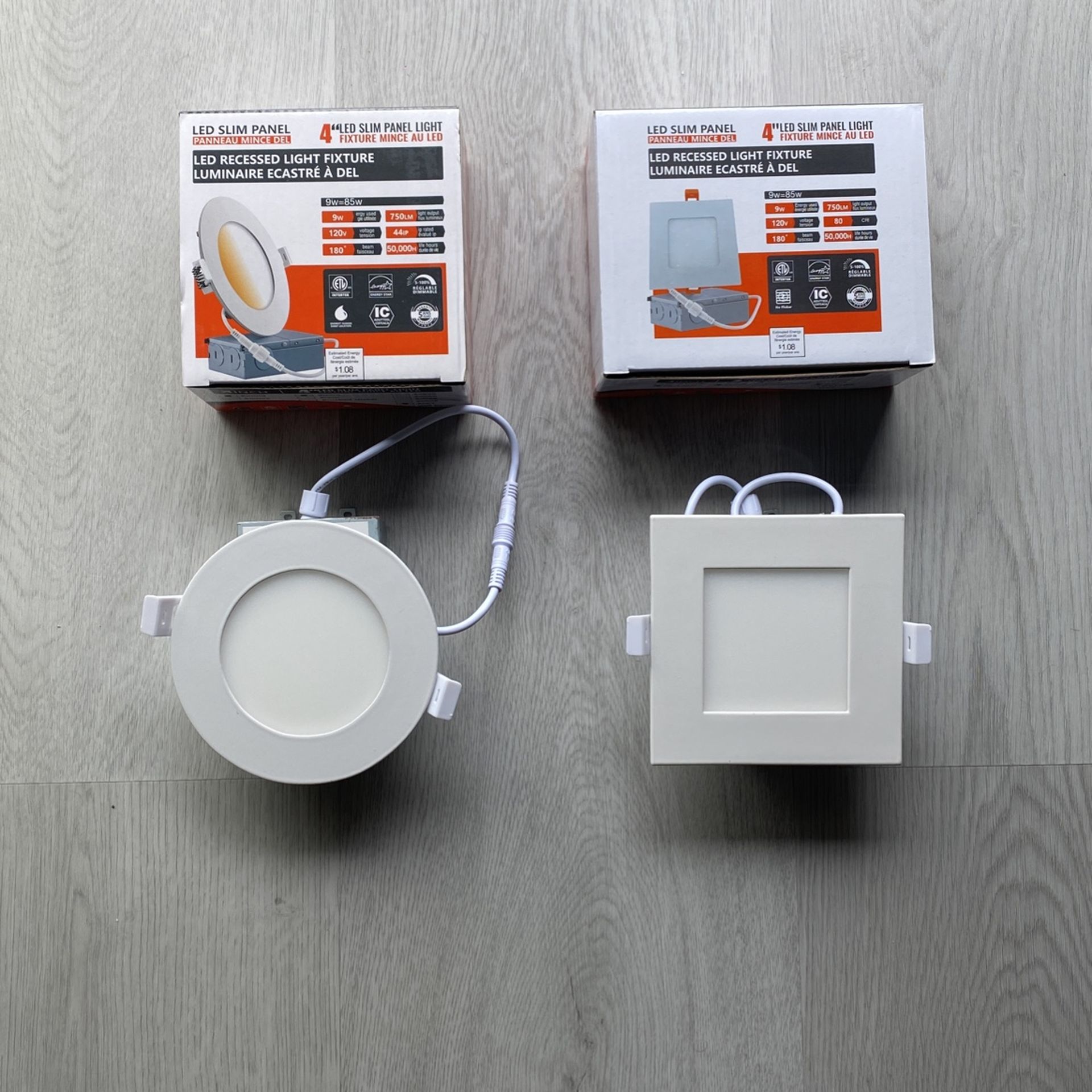 Led Recessed Lights 4” Round & Square 3CCT