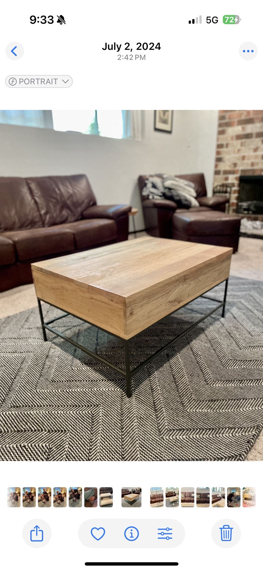 West Elm Industrial Storage Coffee Table