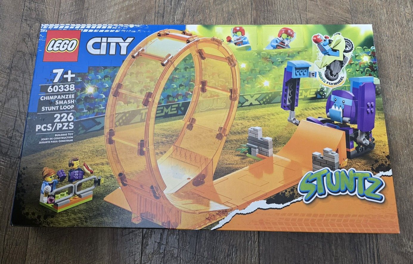 Lego City Stuntz Smashing Chimpanzee Stunt Loop 60338 Building Toy Set for Boys, Girls, and Kids Ages 7+ (226 Pieces)