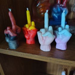 Middle finger candle homemade