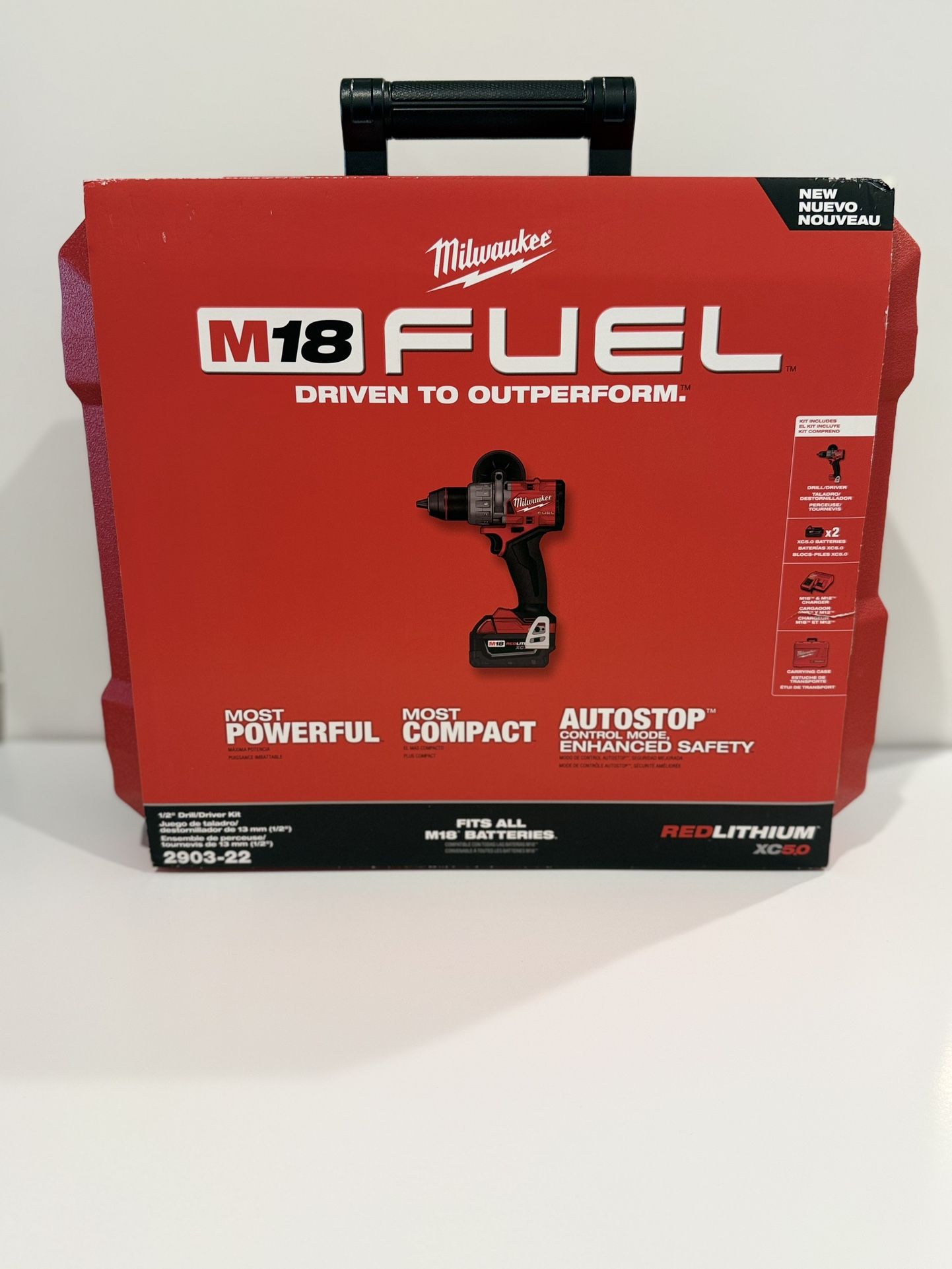 Milwaukee - 2903-22 - FUEL 18V Drill/Driver Kit - CHARGER + 2 BATTERIES