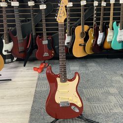 Squire Strat Electric Guitar Red