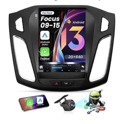 64GB Car Stereo for Ford Focus Radio 2012-2018 with Carplay Android Auto, Upgrade 5GWifi 10 Inch IPS Touch Screen Replacement with GPS Navigation BT5.