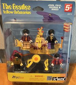 THE BEATLES YELLOW SUBMARINE - John Paul George Ringo K'NEX Set 2012 NEW Sealed