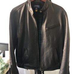  Ralph Lauren Cafe Racer Leather Jacket