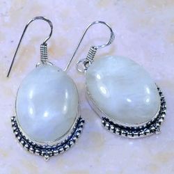 Moonstone and Silver Earrings