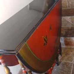 Antique Chinese Table Built In Leaves And Design