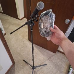Microphone With Tripod Stand & Cords