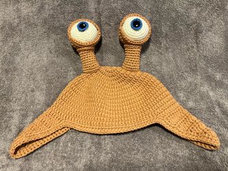 handmade crocheted alien hat