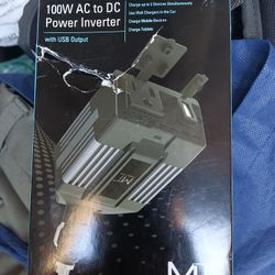 A,100W AC TO DC POWER INVERTER WITH USB OUTPUT