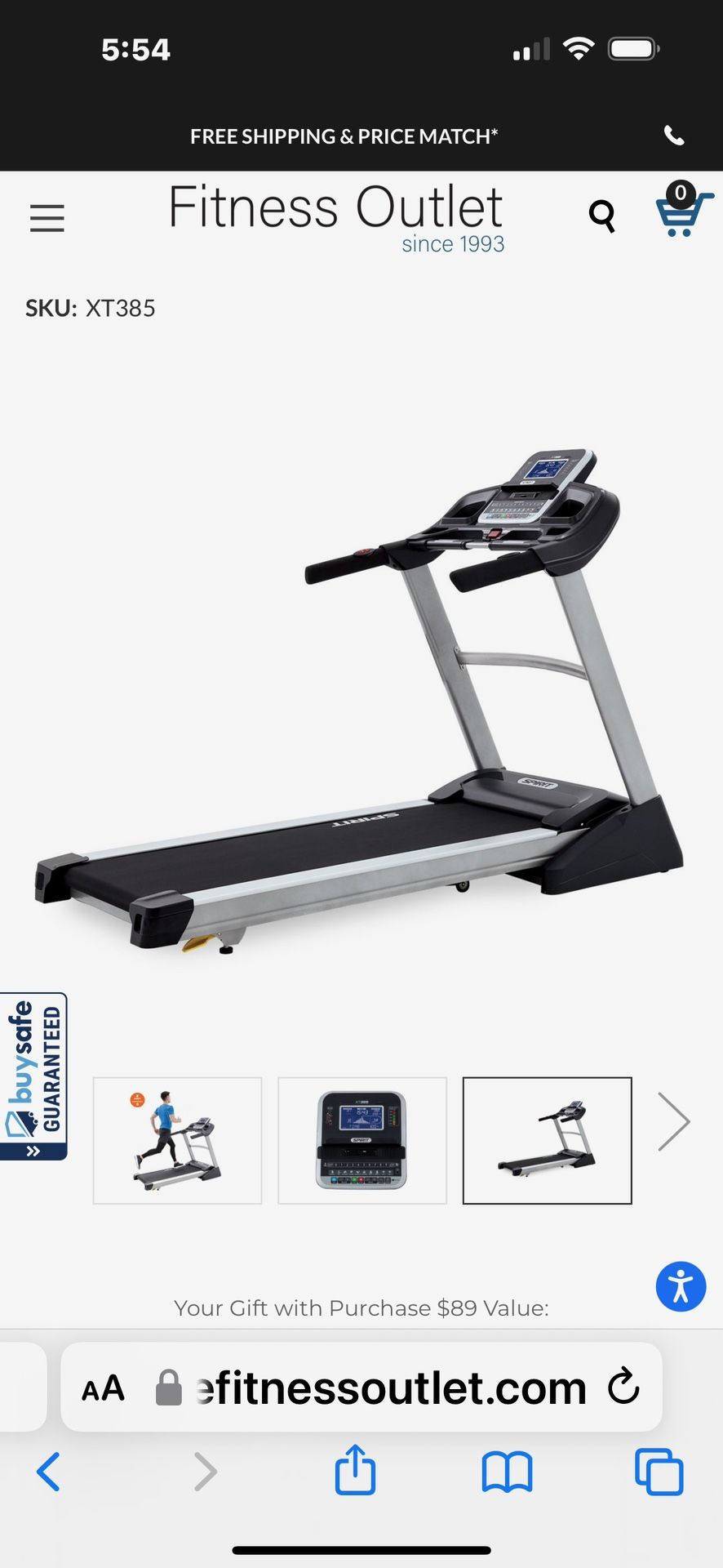 Spirit XT385 Treadmill