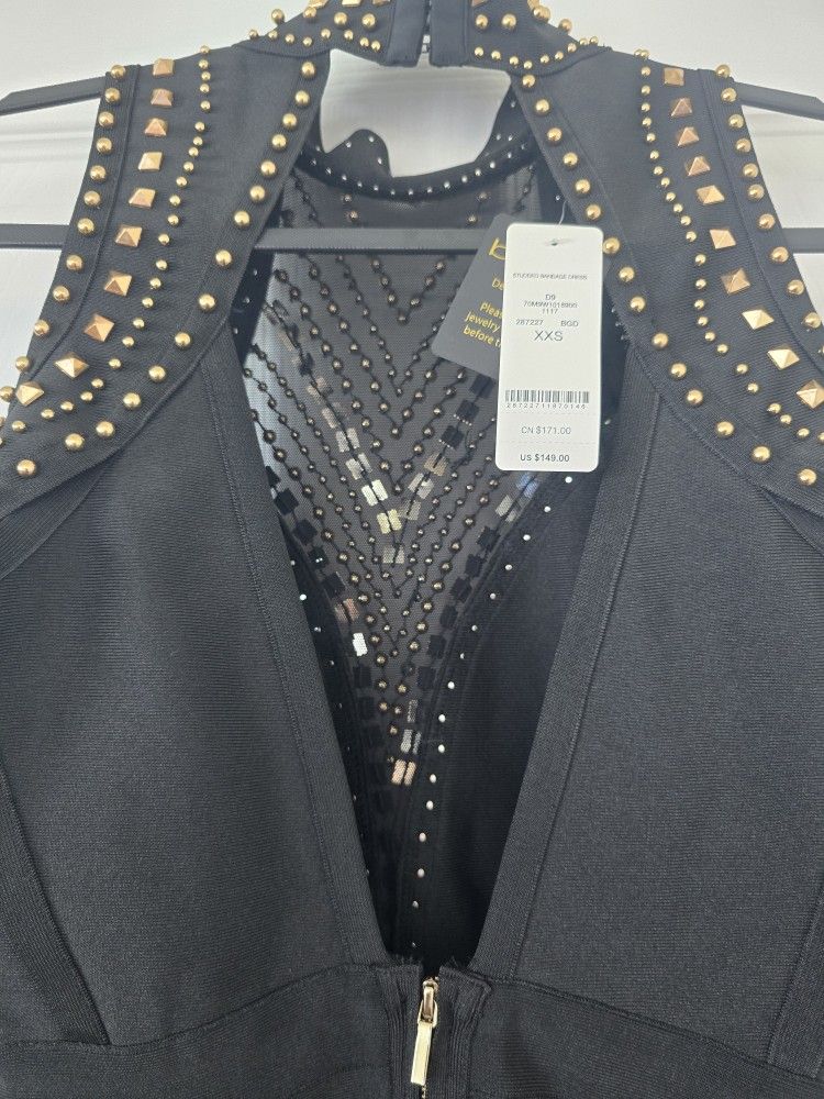 NEW WITH TAG BEBE Studded Bandage Backless Dress BLACK Size XXS SOLD OUT -  www.joarbit.com