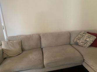 Light Gray Fabric Sectional Sofa