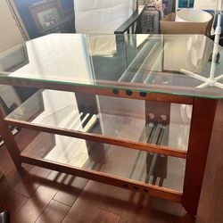 Wood And Glass TV Stand