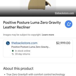 Positive Posture Zero Gravity Chair 