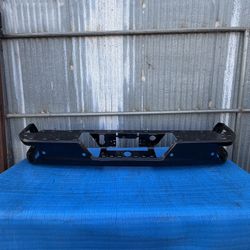 2019 2020 2021 2022 2023 GMC Sierra 1500 / Chevrolet Silverado 1500 Rear Metal Bumper Black OEM ORIGINAL (WITH CENSOR HOLES)