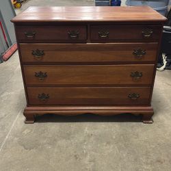 Wood Dresser And Matching Chest Of Drawers