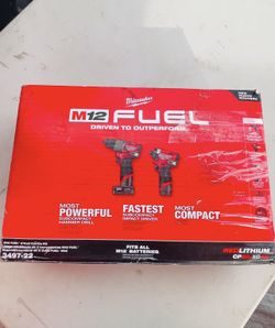 Milwaukee M12 FUEL 12-Volt Lithium-Ion Brushless Cordless Hammer Drill and Impact Driver Combo Kit w/2 Batteries and Bag (2-Tool)