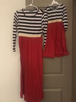 Mommy daughter matching dresses