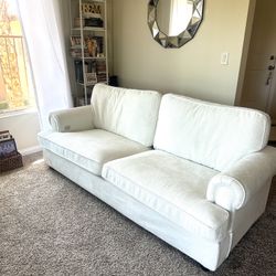 Sofa 85” Upholstered 3 Seater Chenille Couch w USB & USB C Charging Ports