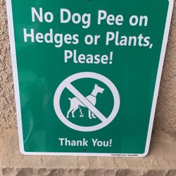 Sign No Dog Pee 