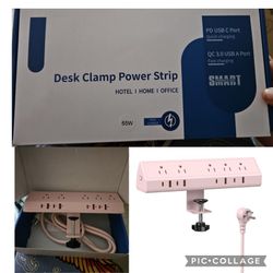 Desk Clamp Power Strip,65W