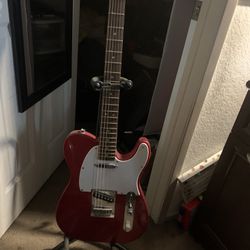 Squier Telecaster and Fender Amp w/ Guitar Stand And Cables 