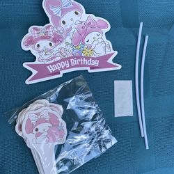 Melody Birthday Party Cake & Cupcakes Toppers 25 pcs