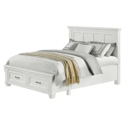 New Rose Universal Broadmoore king Bed Frame with Storage, White.  Sells at costco for $1200 plustax