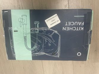 FORIOUS Black Kitchen Sink Faucet, Pull Down Sprayer, Classic High Arc , for Laundry Utility Room, Outdoor Farmhouse Camper