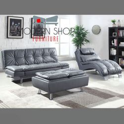 Sofa Set, Futon  Chaise Ottoman 