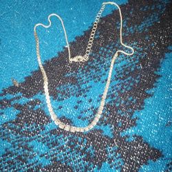 Silver Diamond Necklace 