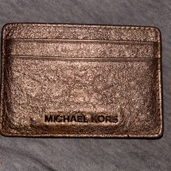 Rose gold Michael  Kors Card Holder Wallet 