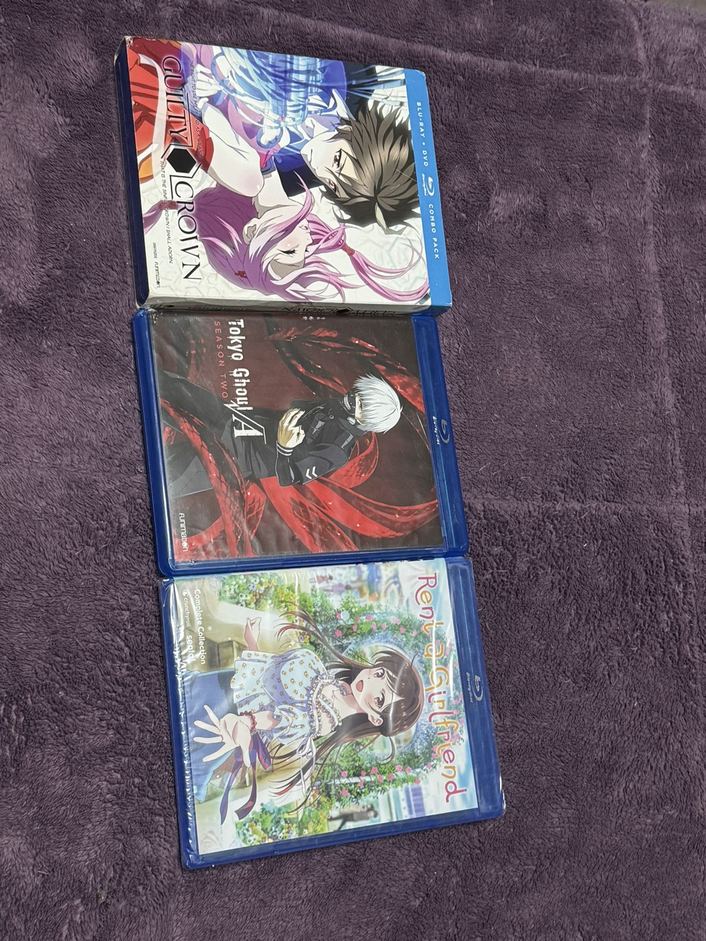 Anime Blu Ray Tokyo Ghoul, Rent A Girdriend And Guilty Crown Bundle