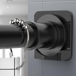 Shower Rod Holders for Wall No Drill 2 PCS Adhesive Shower Curtain Rod Holder