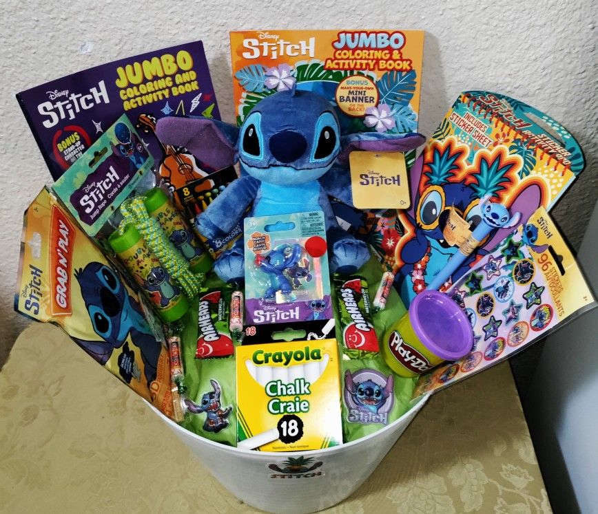 STITCH  GIFT BASKET. ( PICK UP IN MODESTO.)