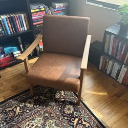 Yaheetech Faux Leather Accent Chair