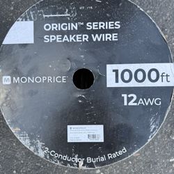 Monoprice 12AWG Burial Speaker Wire 1000ft Spool – $450