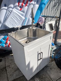 Utility Sink Cabinet with Faucet