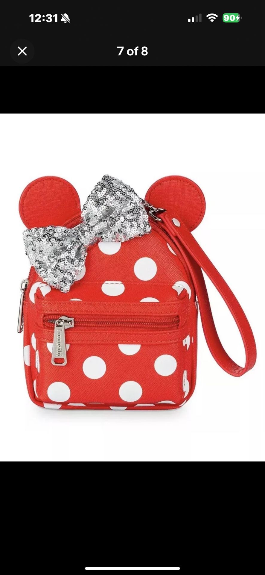 Minnie Mouse Wristlet By Loungefly