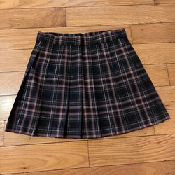 Woman Pink plaid skirt (xs)