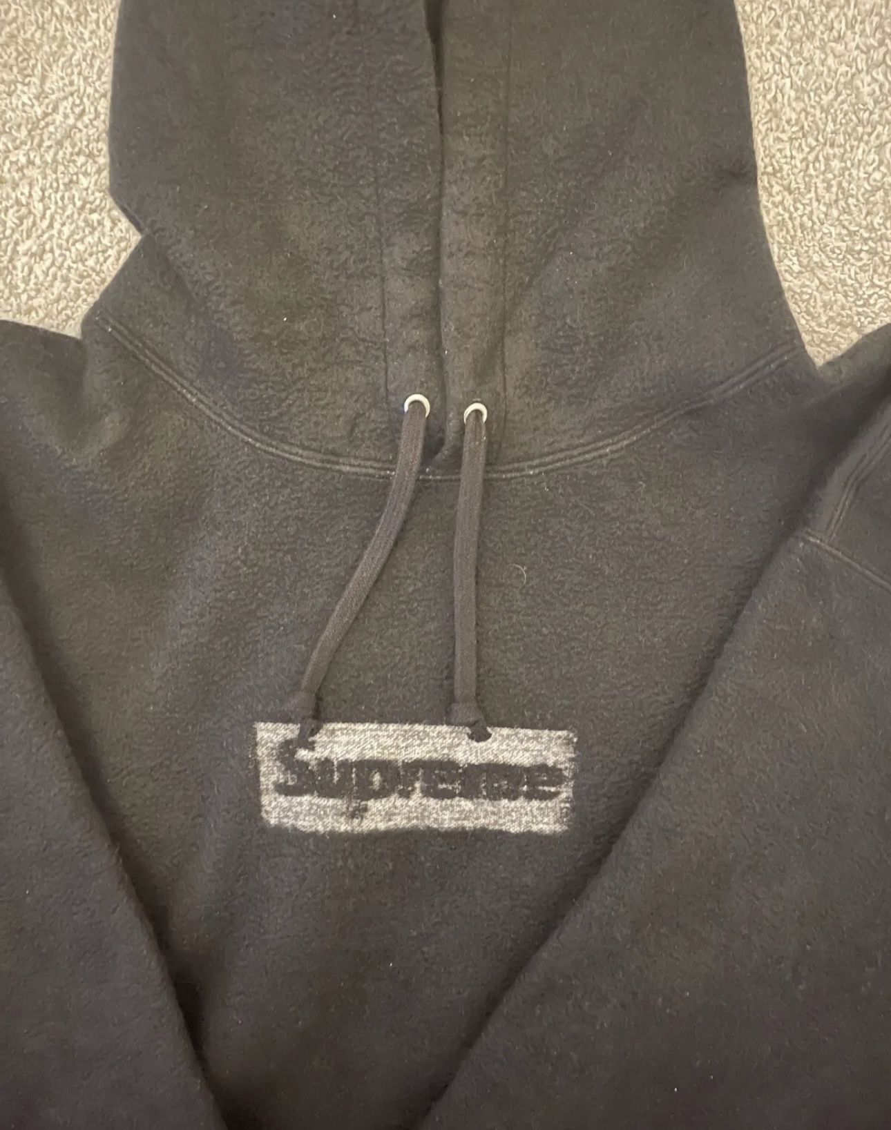Supreme Inside Out Box Logo Hooded Sweatshirt Black Sz. Small 