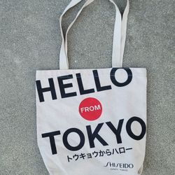 SHISEIDO Hello from Tokyo Canvas Tote Shoulder Bag 